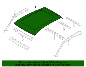 Metal roof Porsche Macan 15-18 for panorama and antenna, sawed off