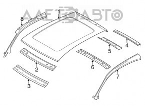 Metal roof Porsche Macan 15-18 for panorama and antenna, sawed off
