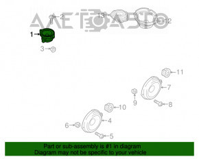 Ford Escape MK3 13-19 titanium central dashboard speaker