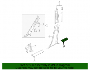 Rear left door sill trim for Mazda3 MPS 09-13