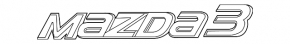 Emblem inscription MAZDA3 trunk lid Mazda 3 14-18 BM