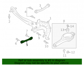 Rear left transverse control arm Ford Escape MK3 13-19