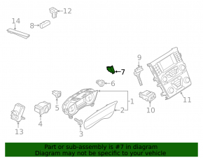 Ford Ecosport 18-22 Hazard Warning Button