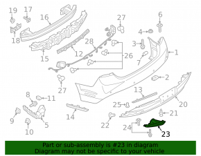 Muffler tip left Lincoln MKZ 13-16