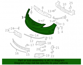 Front bumper bare Mazda 6 09-13