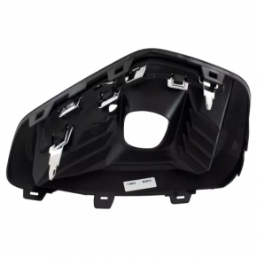 Right front bumper grille for Ford Escape MK4 23-25, gloss black with chrome molding, under fog lights