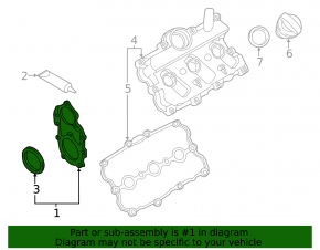 Front cylinder head cover left Audi Q7 16- 3.0T
