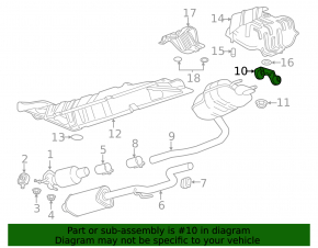 Rear left muffler bracket Chevrolet Cruze 16-
