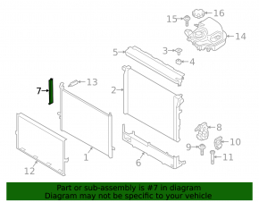 Radiator deflector right BMW 5 G30 18-23 4.4T