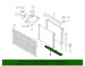 Lower radiator deflector BMW X3 G01 20-24 M