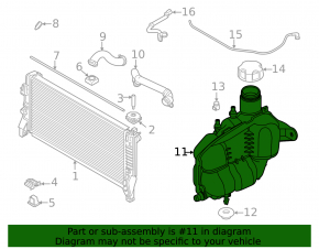 Coolant expansion tank for BMW 2 F44 20-24 B46