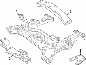 Front subframe burdock rear right Volkswagen ID.4 21-23