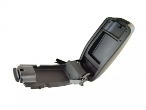 Jeep Cherokee KL 14-18 leather armrest, black, brown stitching