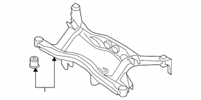 Subframe rear Subaru Outback 10-14