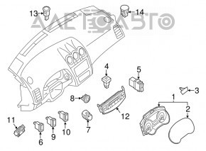 Instrument cluster Nissan Altima 13-18 USA