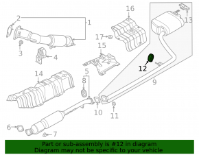 Hyundai Sonata 20-23 rear muffler mounting rubber