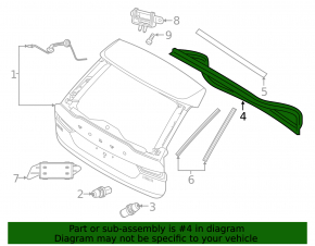 Rubber Seal Trunk Door Volvo V90 17-22 USA
