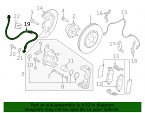 Front left brake hose for Nissan Ariya 23-25