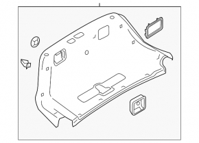 Audi A6 C7 12-18 black trunk lid trim