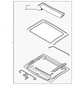 Panorama mechanism frame Audi A6 C8 19-