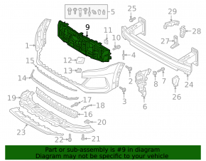 Audi Q8 19-23 Radar Grille Frame