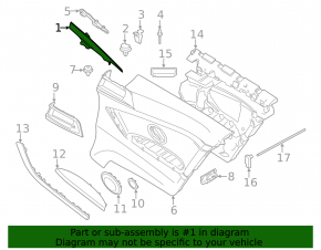 Rear pillar trim upper right BMW 4 F32 14-20 Coupe, beige OYSTER
