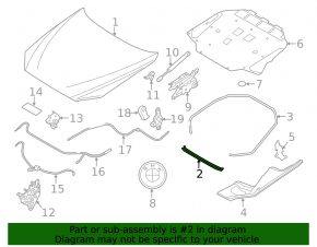 Front hood seal for BMW 6 F06 F12 12-18