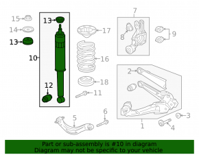 Shock absorber rear right Acura ILX 13-15 prerest