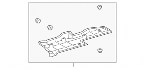Right underbody protection for Toyota Prius 2009-2010