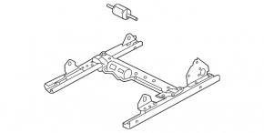 Driver's seat runner, left, VW Tiguan 18-24, electric, without frame