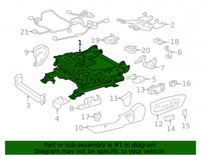 Motor for adjusting the lower cushion of the driver's seat Lexus ES300h ES350 13-18 rear