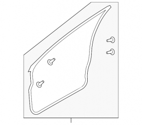 Front right door seal for Nissan Murano z51 09-14