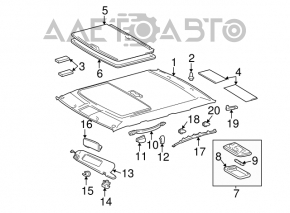 Lexus GX470 03-09 passenger light, gray
