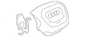 The Audi Q3 83A 19-25 black steering wheel airbag