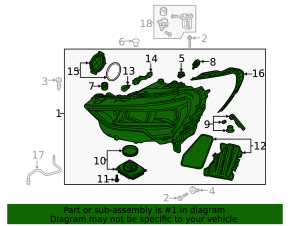 Right front headlight assembly for Audi Q3 83A 19-25 LED