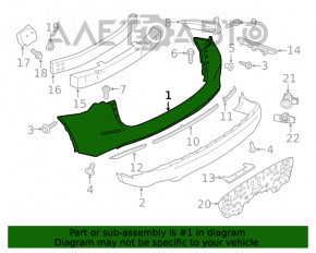Bare rear bumper Nissan Murano z52 15-