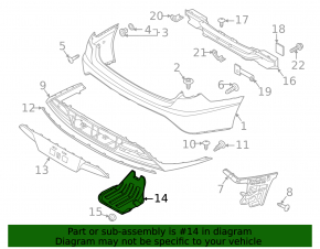 Rear bumper guard left Hyundai Sonata 20-23 SE