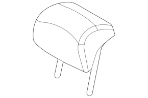 Headrest 2nd row left Hyundai Tucson 22-26 black leather
