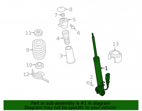 Shock absorber rear left Audi A4 B8 08-12 prerest MEYLE