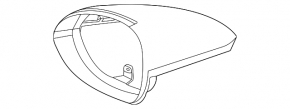 Right side mirror cover for Porsche Macan 15-26 Sport