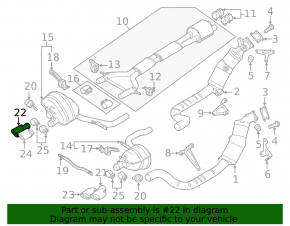 Exhaust pipe tip left inner Porsche Panamera 14-16 4.8 GTS with clamp