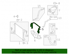 Upper radiator deflector Mercedes W212 14-16 2.1d, 3.5