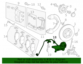 Mercedes H247 GLA 20-26 Front Right ABS Sensor Wire