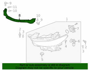 Front left headlight bracket Mazda 3 19 - for adaptive headlight