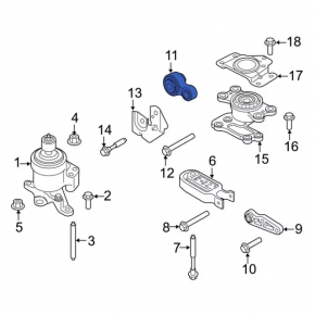 Upper engine mount Ford Edge 15-18 3.5