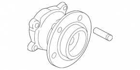 Rear left hub Ford Transit Connect MK2 13-