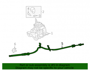 Mazda 6 18-21 automatic transmission cable for deactivating cylinders