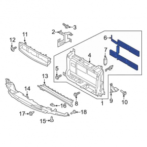 Radiator blinds Ford Ecosport 18-22 1.0T