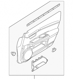 Door trim card front left Mazda6 09-13