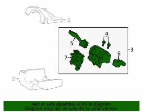 Ford Mustang mk6 15-23 steering column guitar assembly